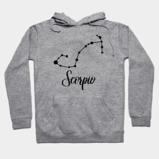 Scorpio Zodiac Constellation in Black Hoodie